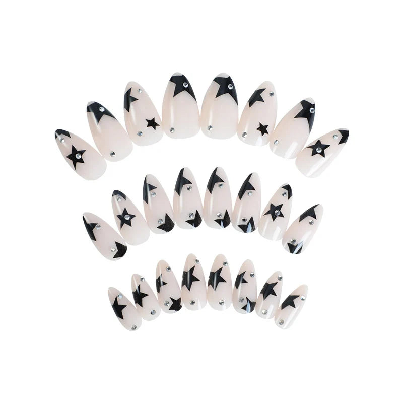Press-On Nails Reusable Glitter Set Glue & File