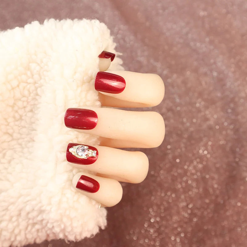 Press-On Nails Rhinestone Accents Multiple Lengths & Shapes