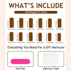 Press-On Nails Rhinestone & Bow Soft Pink Custom Fit