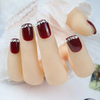 Press-On Nails Rhinestone-Embellished Multiple Sizes Included