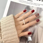 Press-On Nails Rhinestone Embellished Self-Adhesive
