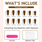 Press-On Nails Sparkling Design Adhesive Strips