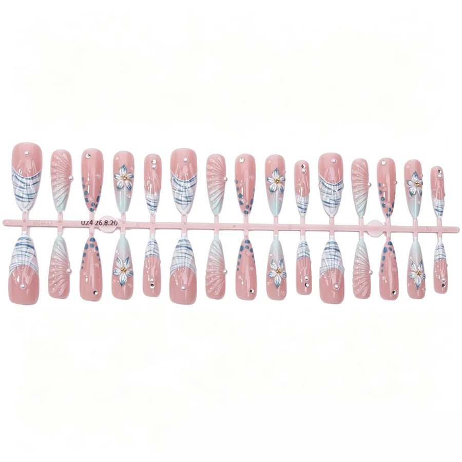 Press-On Nails Starry Design Reusable Easy Application