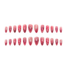 Press-On Nails Stiletto Marbled & Metallic Reusable