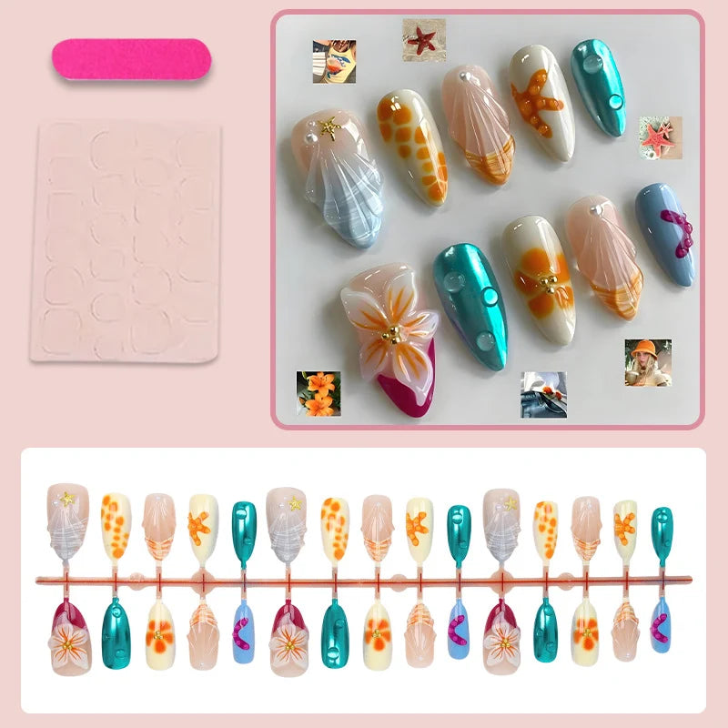 Press-On Nails Trendy Waterproof & Scratch-Resistant