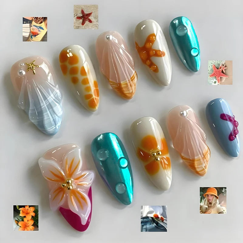 Press-On Nails Trendy Waterproof & Scratch-Resistant