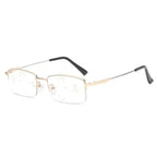 Progressive Reading Glasses Blue Light Blocking Half-Rim Metal