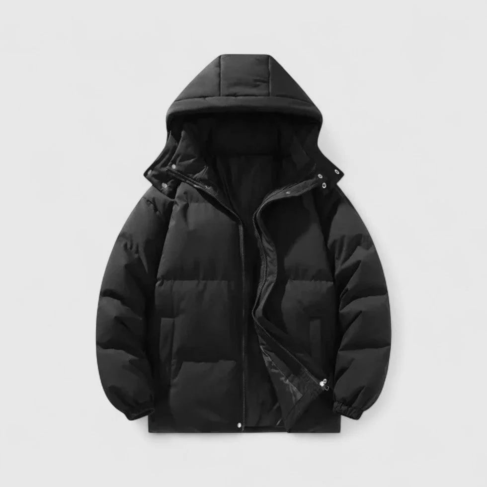 Puffer Jacket Detachable Hood Quilted Insulation
