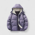 Puffer Jacket Detachable Hood Quilted Insulation