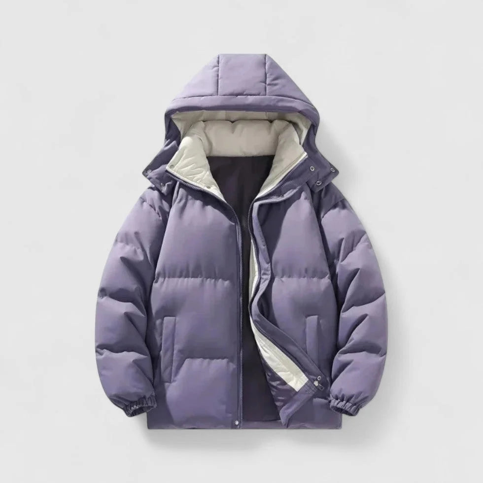 Puffer Jacket Detachable Hood Quilted Insulation