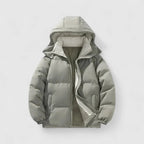 Puffer Jacket Detachable Hood Quilted Insulation