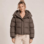 Puffer Jacket Quilted Hooded Oversized Fit