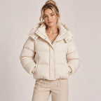 Puffer Jacket Quilted Hooded Oversized Fit