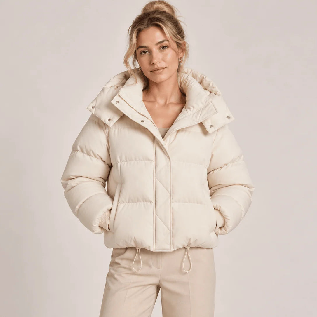 Puffer Jacket Quilted Hooded Oversized Fit