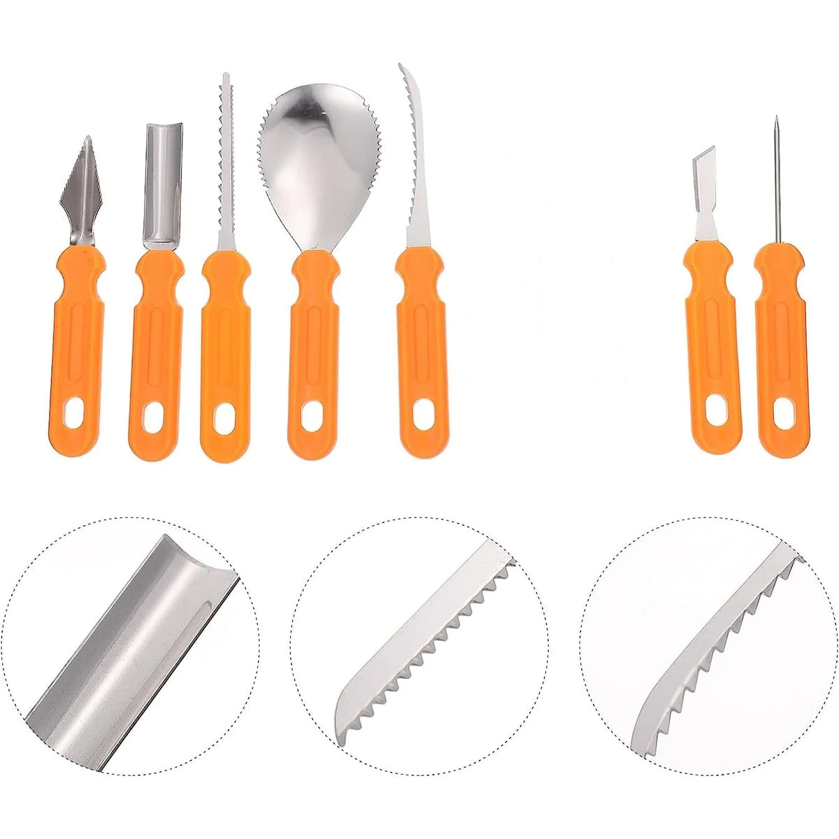 Pumpkin Carving Kit 7-Piece Stainless Steel Tools