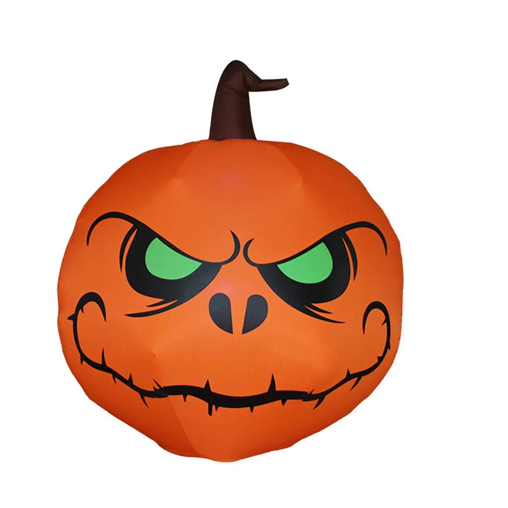 Pumpkin Decoration Large Glowing Green Eyes Inflatable & Weatherproof