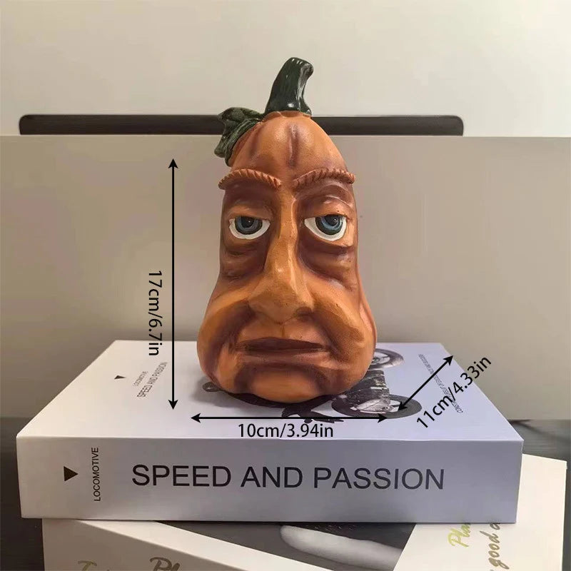 Pumpkin Figure Funny Face Weather-Resistant