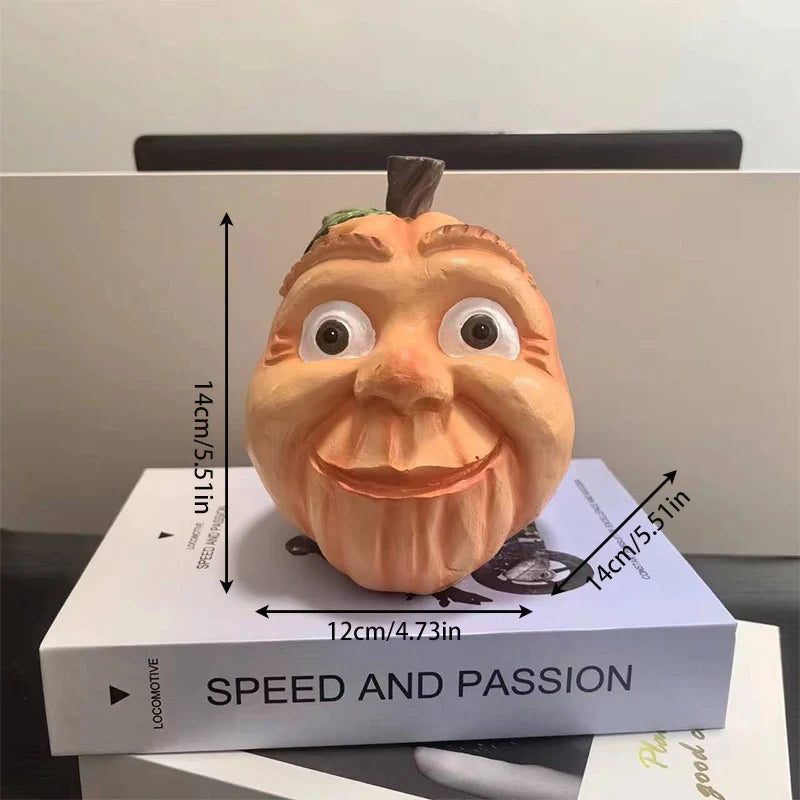 Pumpkin Figure Funny Face Weather-Resistant
