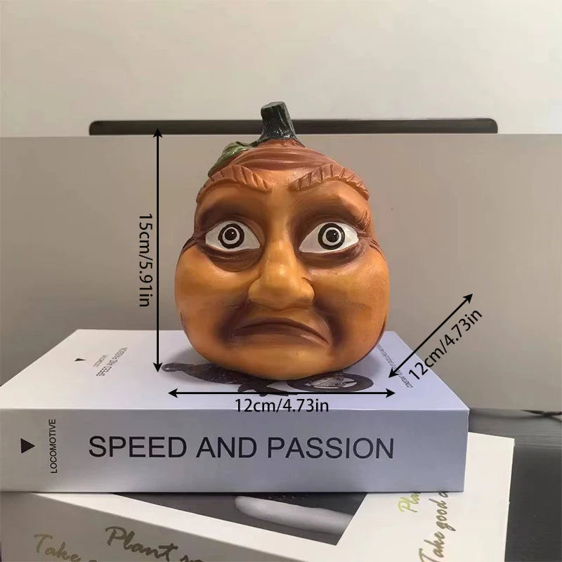 Pumpkin Figure Funny Face Weather-Resistant