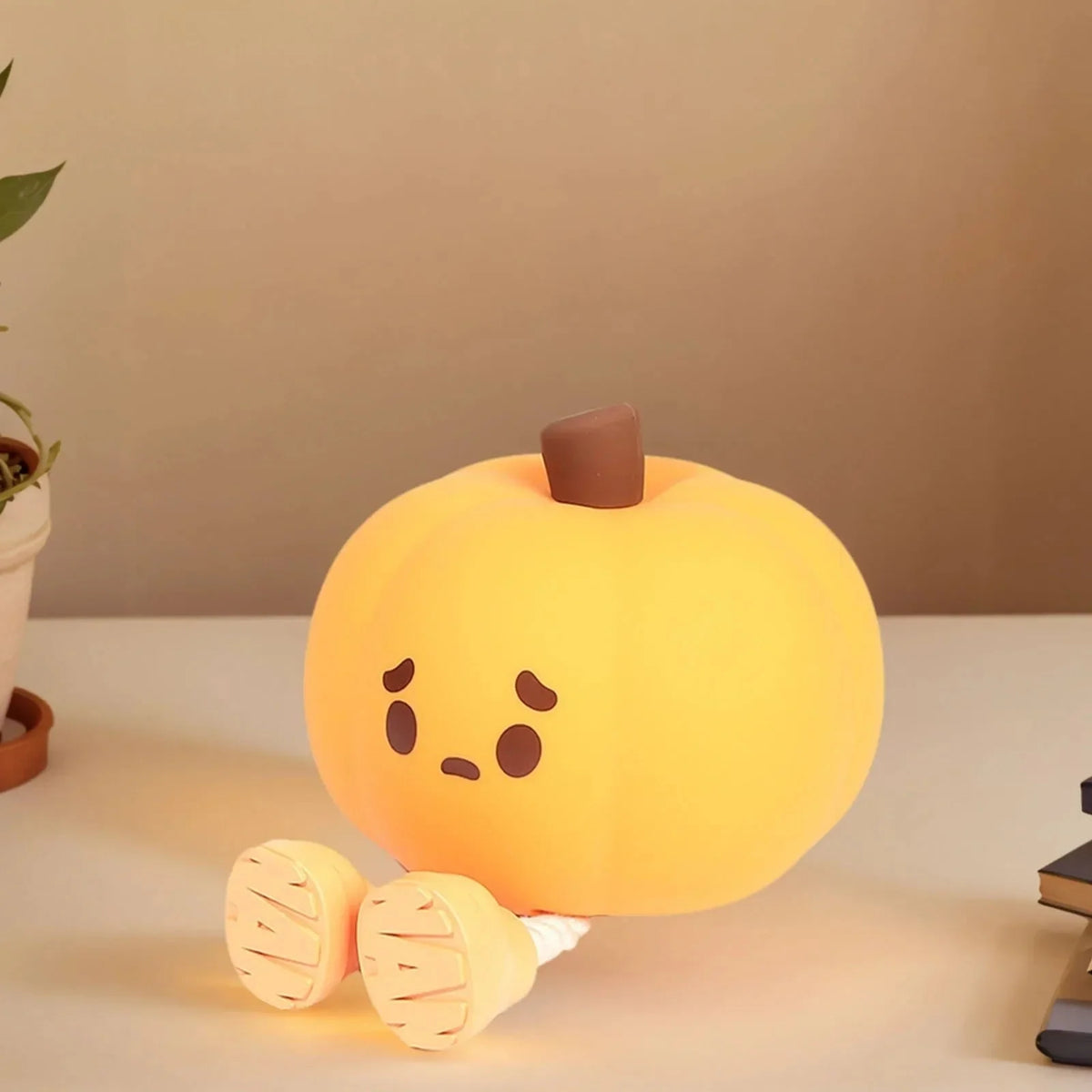 Pumpkin Night Light Rechargeable Warm LED Soft Silicone