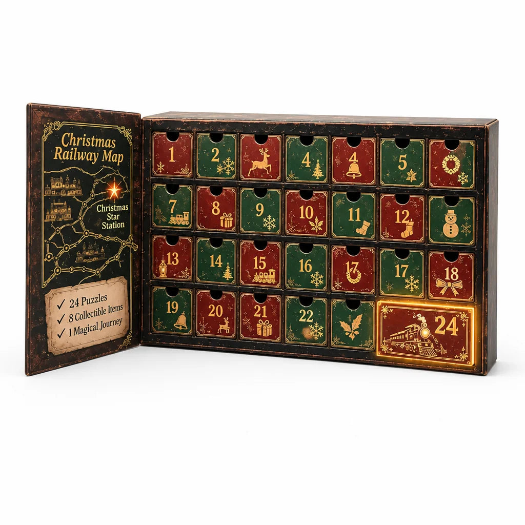 Puzzle Advent Calendar 24 Daily Escape Room Puzzles 6 Themes