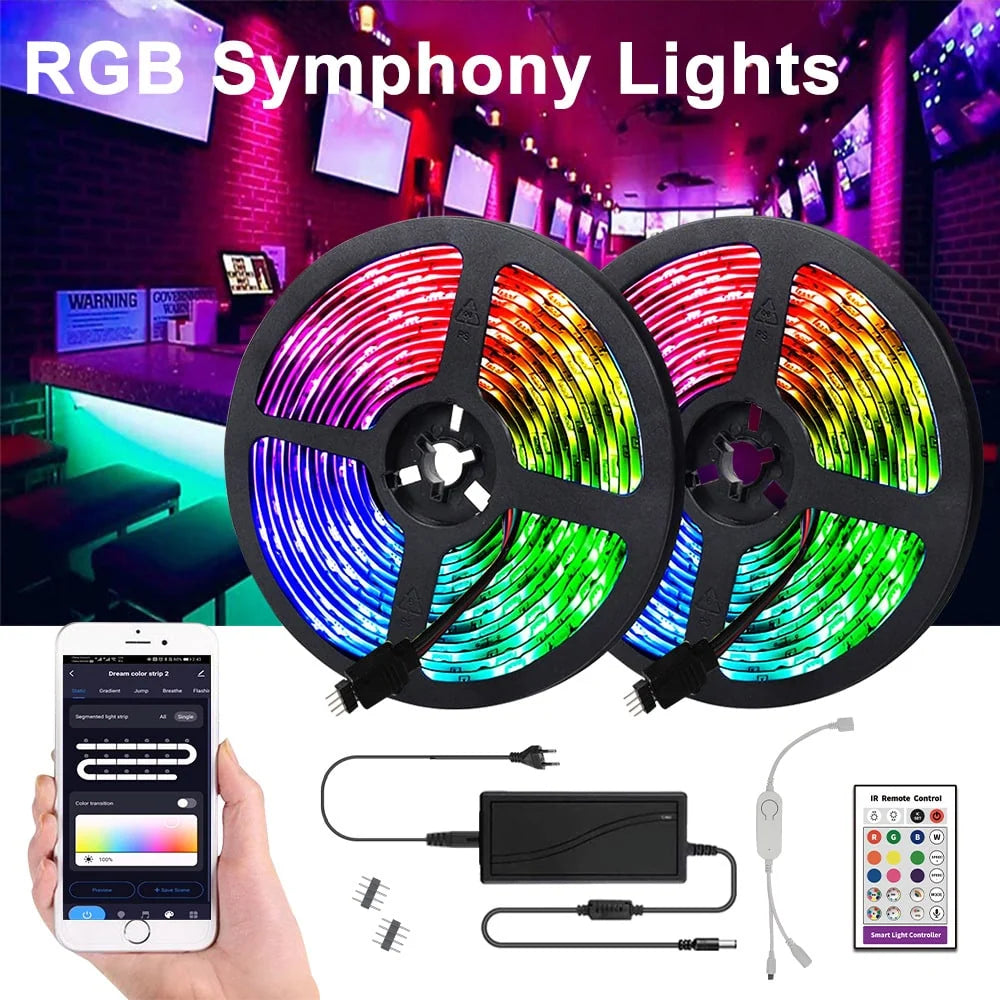 RGB LED Strip Lights 5m App & Remote
