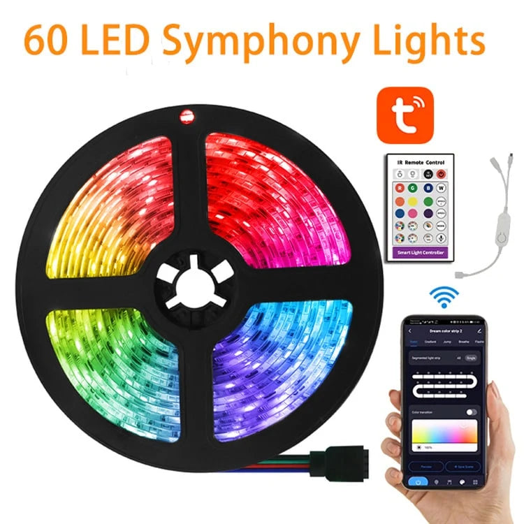 RGB LED Strip Lights 5m App & Remote