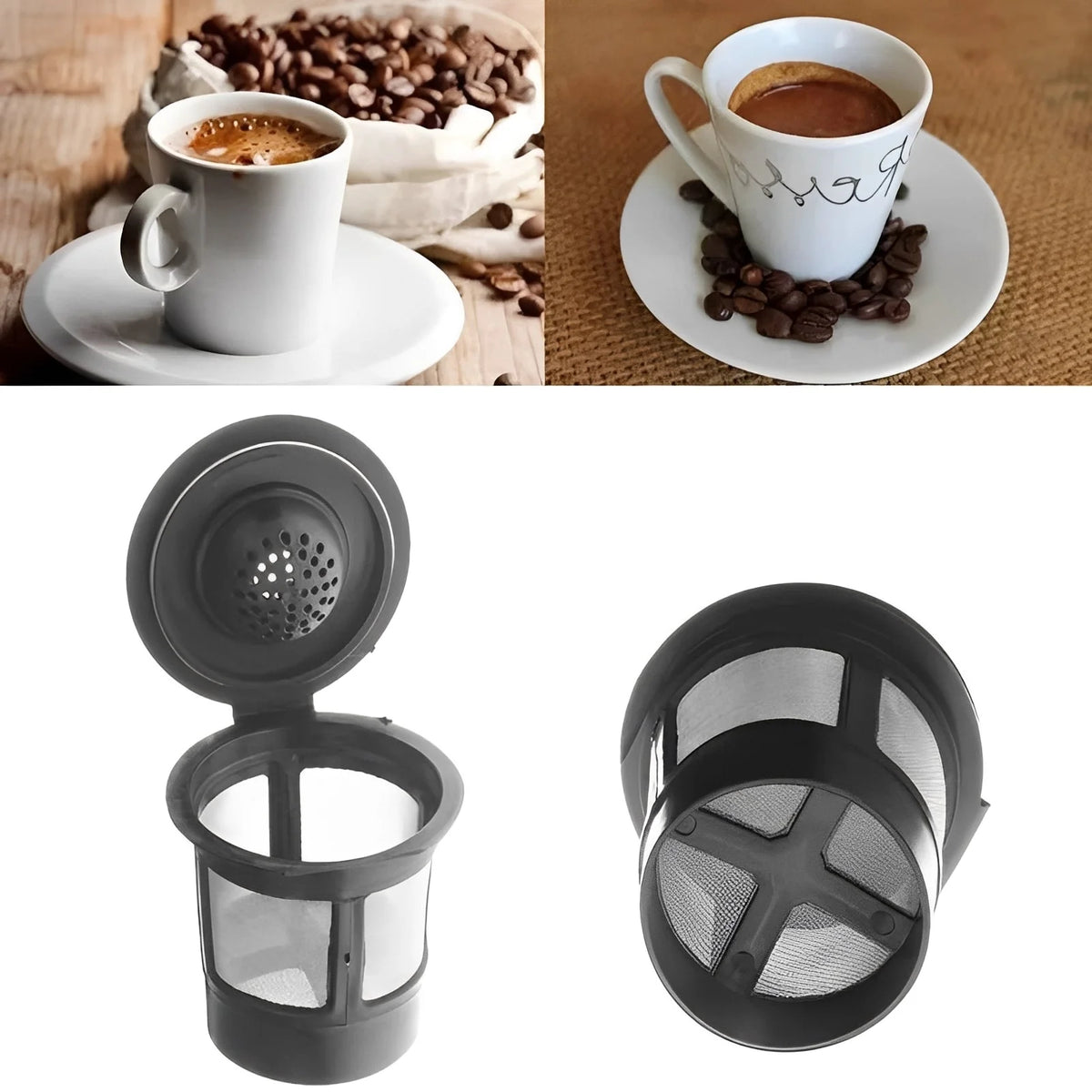 Refillable Coffee Capsules Stainless Steel Micro Hole Three Pack