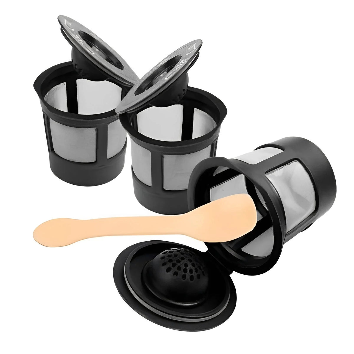 Refillable Coffee Capsules Stainless Steel Micro Hole Three Pack