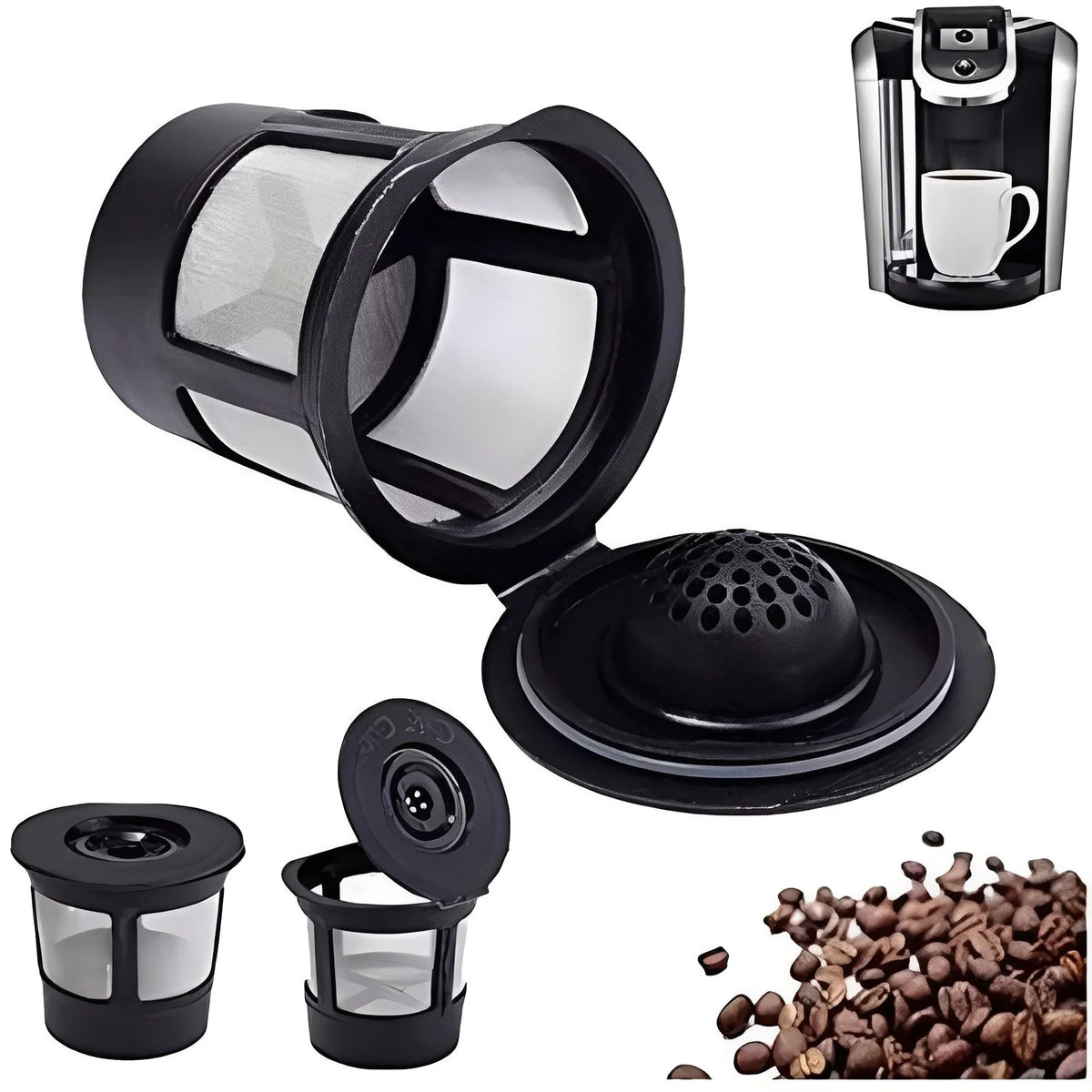 Refillable Coffee Capsules Stainless Steel Micro Hole Three Pack