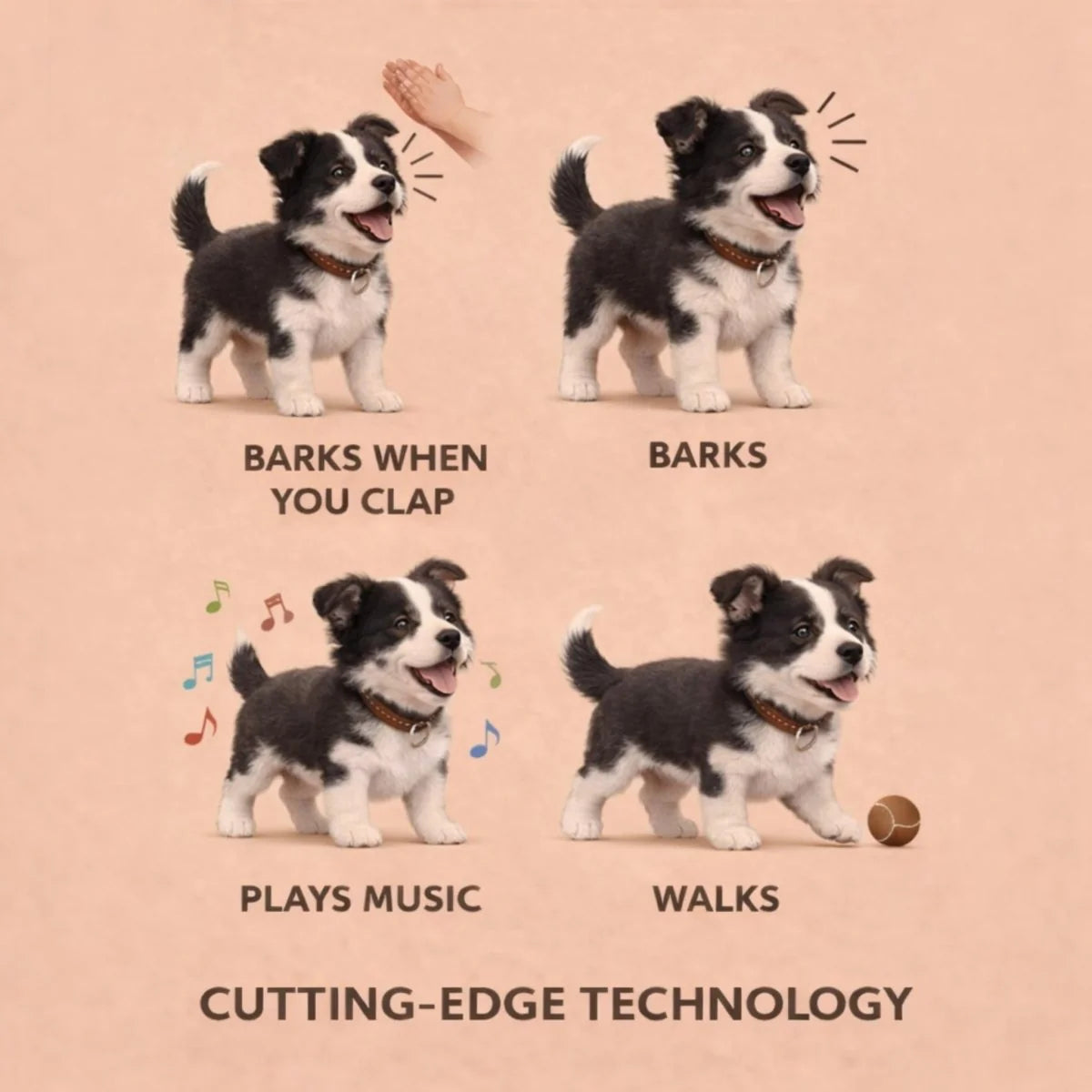 Robot Puppy Interactive Plush Walking & Barking