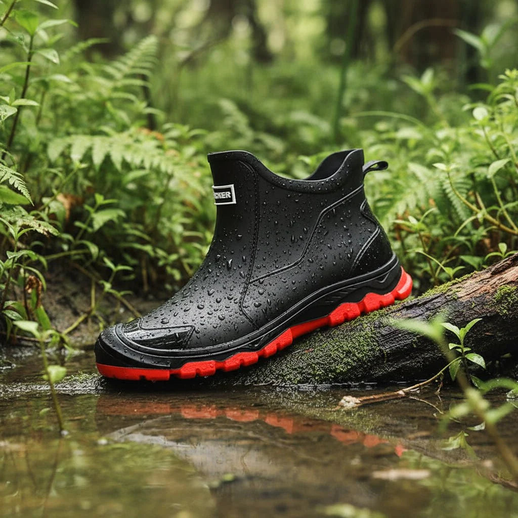 Rubber Boots Waterproof PVC Non-Slip Ankle-High