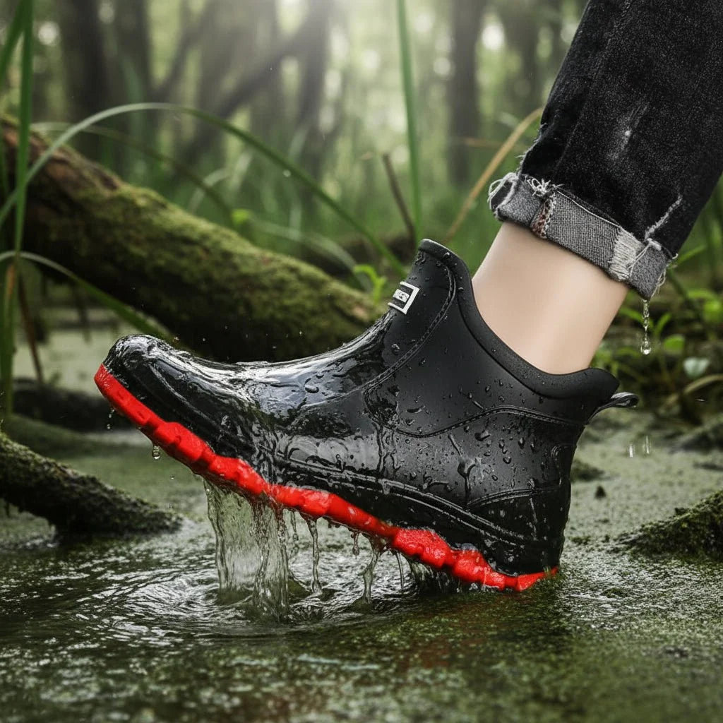 Rubber Boots Waterproof PVC Non-Slip Ankle-High