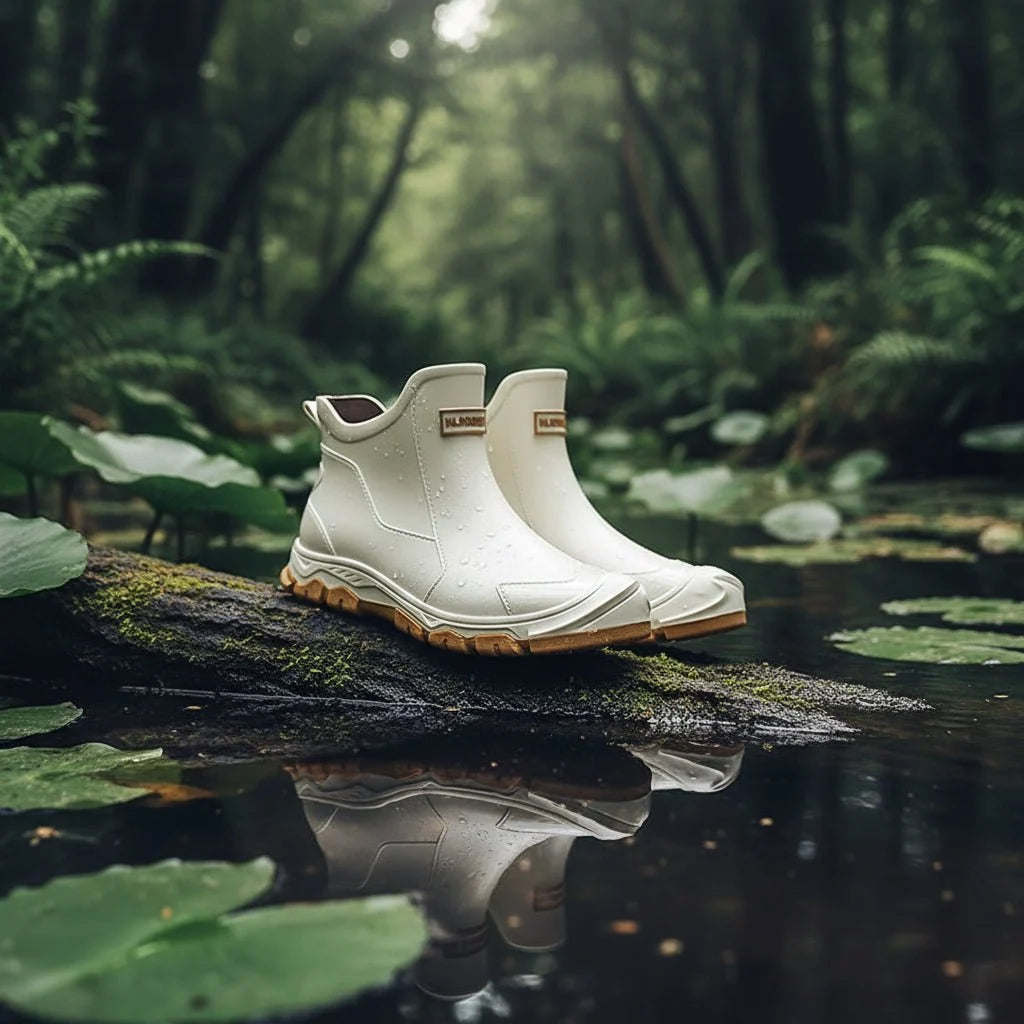 Rubber Boots Waterproof PVC Non-Slip Ankle-High