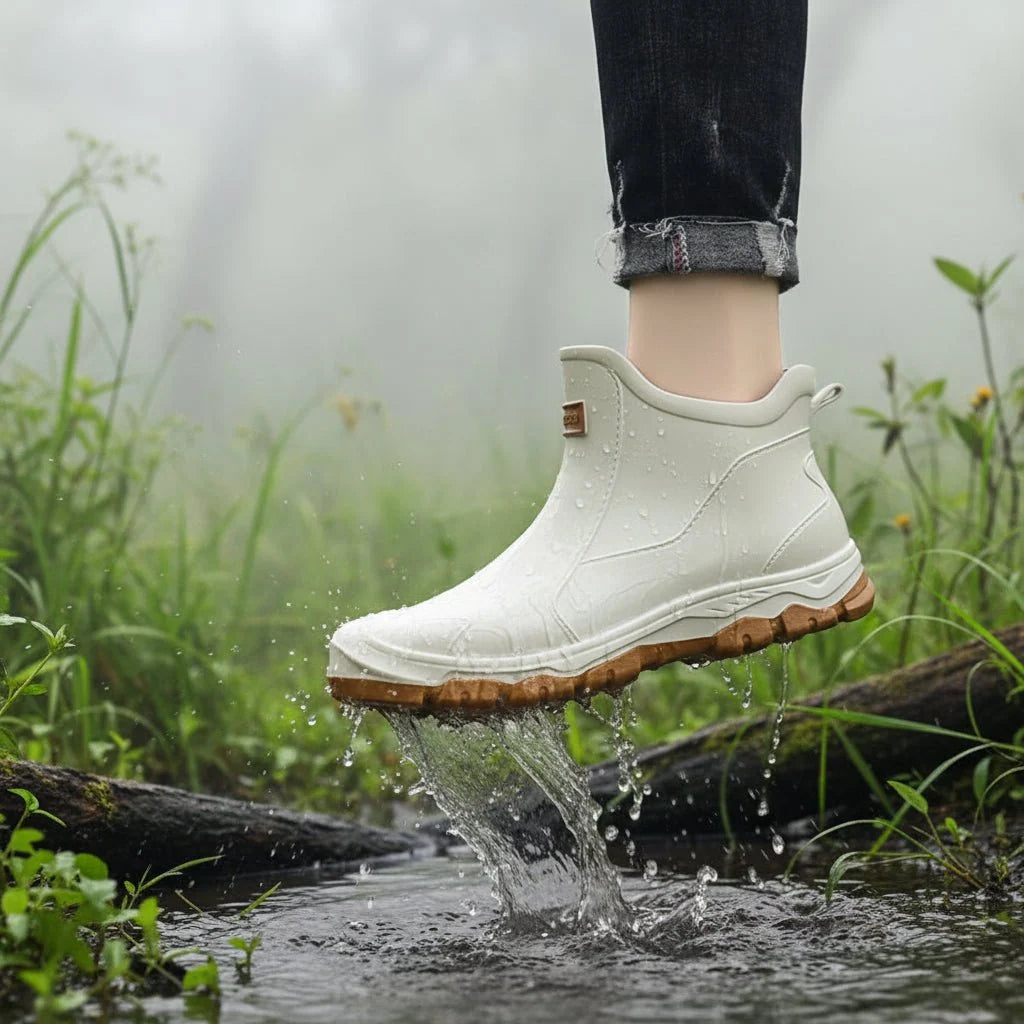 Rubber Boots Waterproof PVC Non-Slip Ankle-High