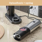 Salt & Pepper Grinder Set USB Rechargeable Adjustable Coarseness