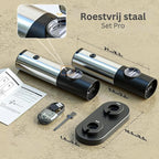 Salt & Pepper Grinder Set USB Rechargeable Adjustable Coarseness