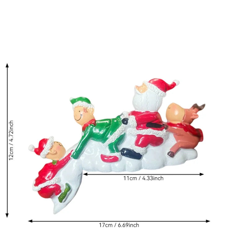 Santa Claus Figurine Handcrafted Ceramic Tabletop Decor