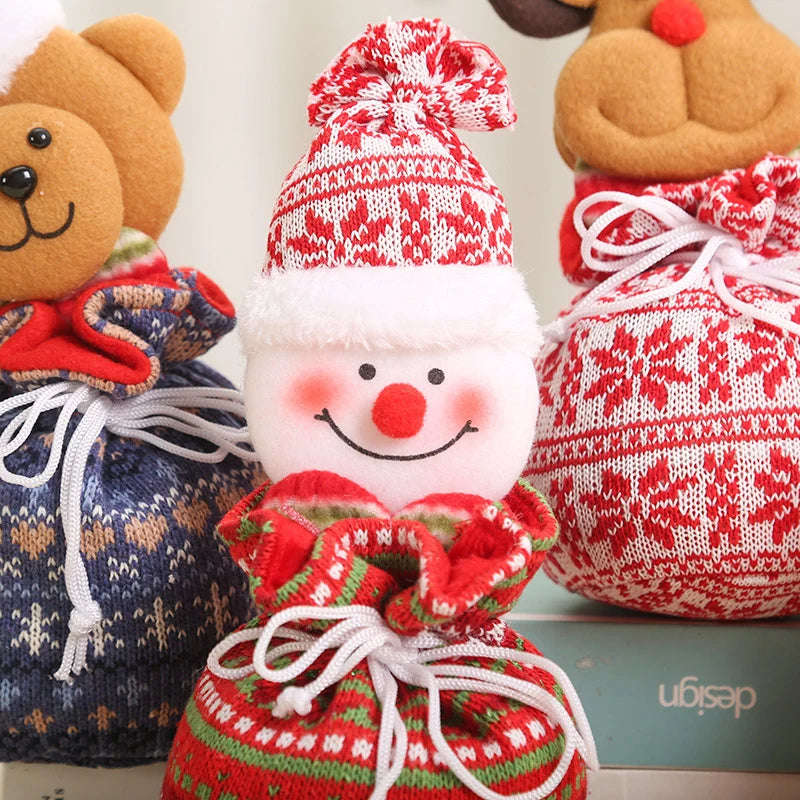 Santa Figurine Handcrafted Fabric Tabletop Decor