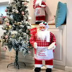 Santa Figurine Set Detailed Festive Design