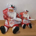 Santa Figurine Set Detailed Festive Design