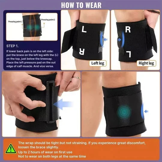 Sciatic Nerve Brace Targeted Compression Adjustable Strap