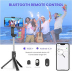 Selfie Stick & Tripod Detachable Fill Light & Wireless Remote