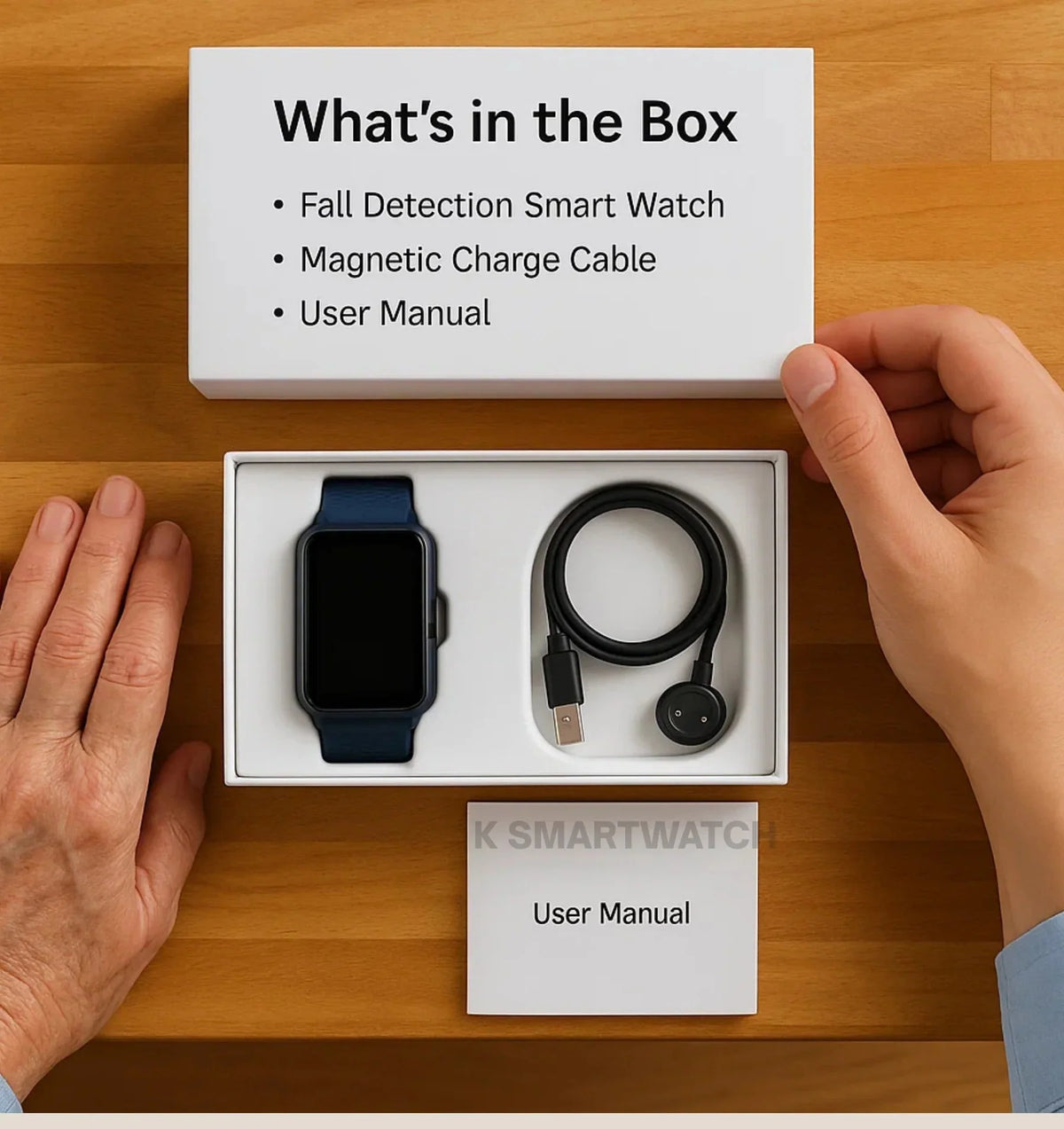 Senior Smartwatch Fall Detection SOS GPS & WiFi Tracking