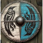 Shield Solid Wood Double Raven 12 Inch Wall Mount