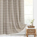 Shower Curtain Linen Waterproof Rustproof Grommets & Hooks
