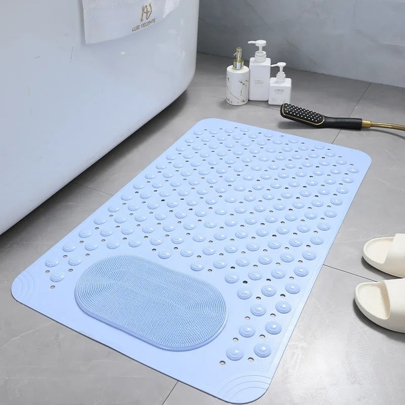 Shower Mat Non-Slip Built-In Scrubber & Suction Cups
