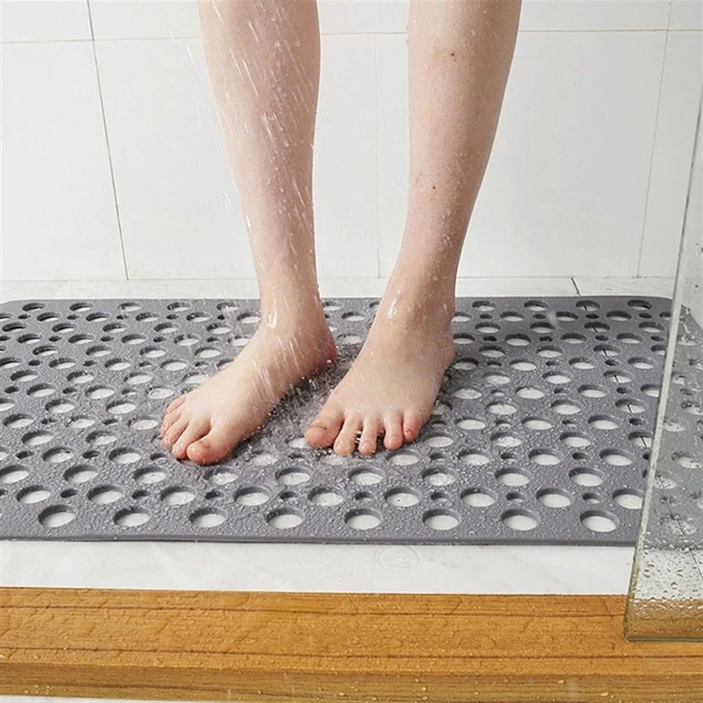 Shower Mat Textured Surface Antibacterial Grip Backing