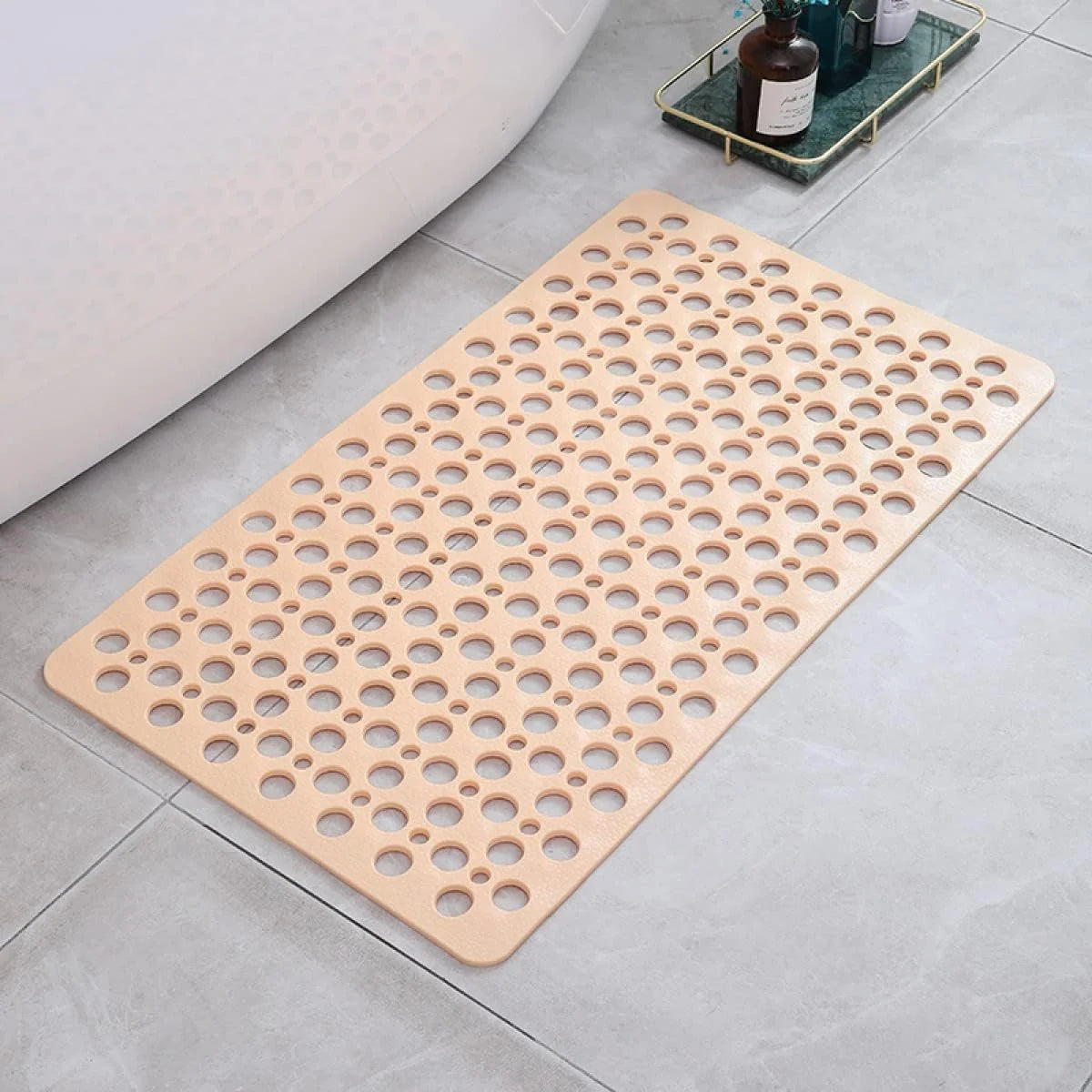 Shower Mat Textured Surface Antibacterial Grip Backing