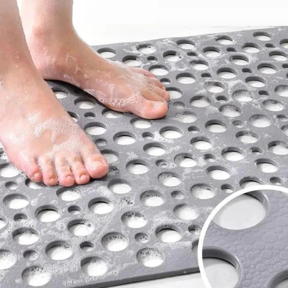 Shower Mat Textured Surface Antibacterial Grip Backing